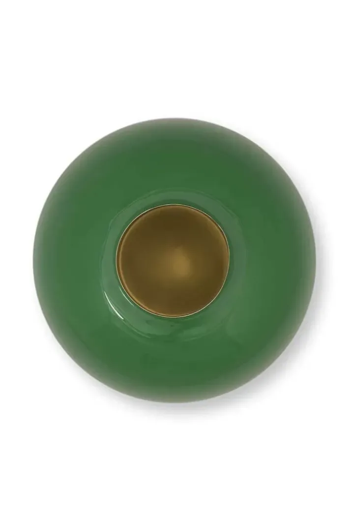 New Pip Studio Metall Vase 23 Cm Grun