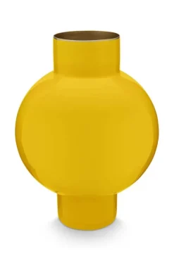 New Pip Studio Metall Vase 24Cm Gelb