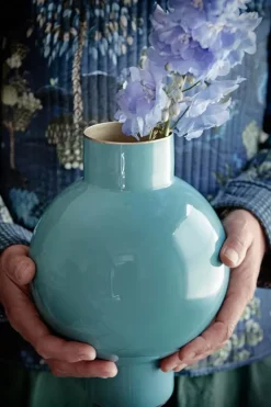 New Pip Studio Metall Vase 24Cm Grun