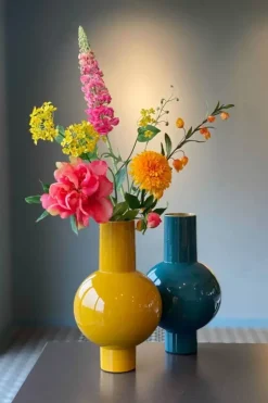 Best Pip Studio Metall Vase 40Cm Gelb