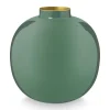 Clearance Pip Studio Metall Vase Dunkel 23 Cm Grun