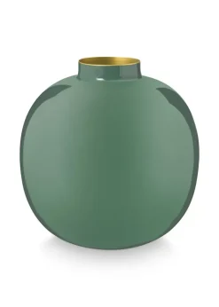 Clearance Pip Studio Metall Vase Dunkel 23 Cm Grun
