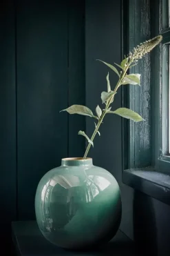 Clearance Pip Studio Metall Vase Dunkel 23 Cm Grun