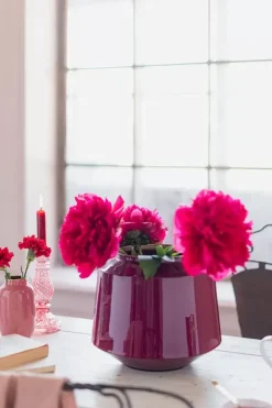 Sale Pip Studio Metall Vase Dunkel 22 Cm Rosa