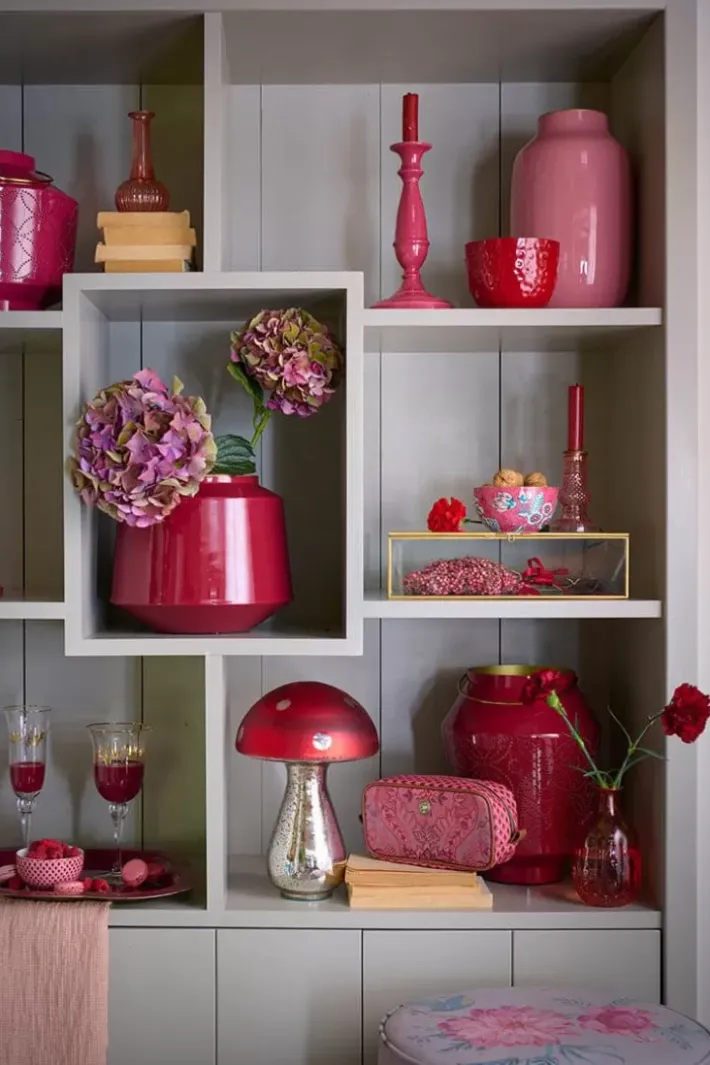 Sale Pip Studio Metall Vase Dunkel 22 Cm Rosa