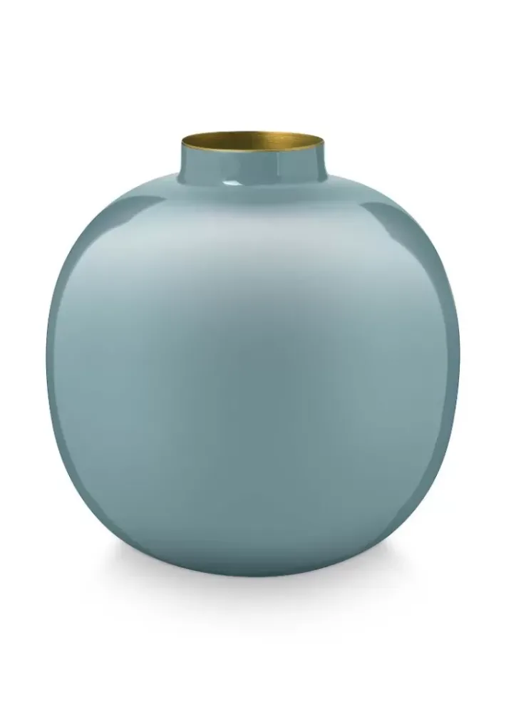 Best Pip Studio Metall Vase Hell 23 Cm Blau