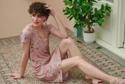 Online Pip Studio Nachthemd Kurze Armeln Kawai Flower Hell Rosa