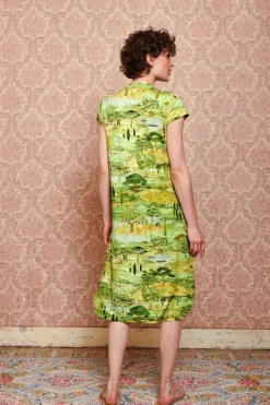 Hot Pip Studio Nachthemd Kurze Armeln Toscana Grun