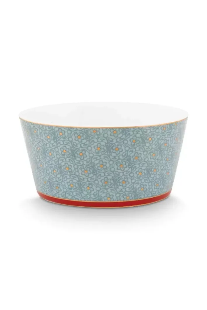 Hot Pip Studio Oriental Flower Festival Set/4 Schalen 12Cm Blau