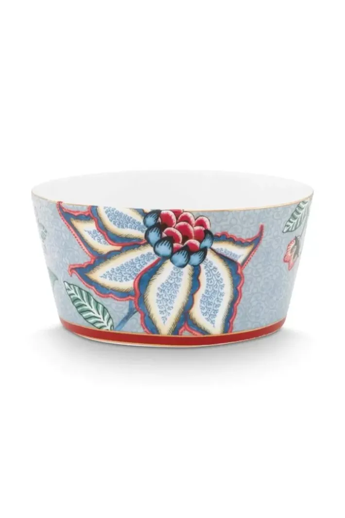 Hot Pip Studio Oriental Flower Festival Set/4 Schalen 12Cm Blau