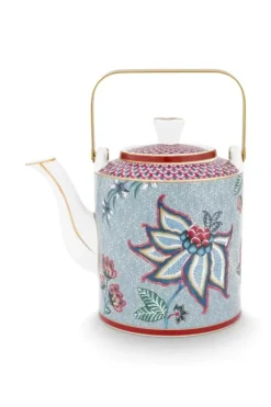 Outlet Pip Studio Oriental Flower Festival Teekanne Medium Blau