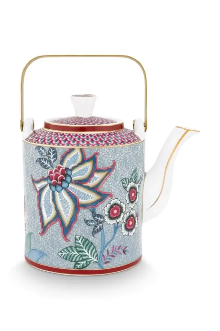 Outlet Pip Studio Oriental Flower Festival Teekanne Medium Blau