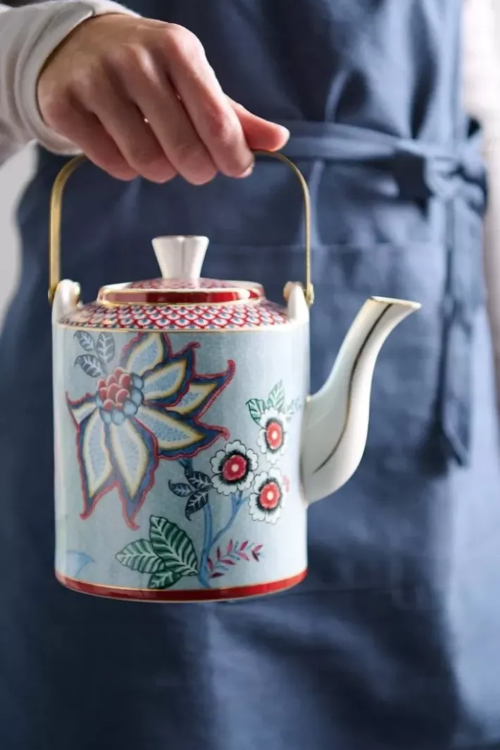 Outlet Pip Studio Oriental Flower Festival Teekanne Medium Blau