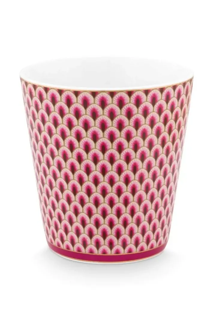 Clearance Pip Studio Oriental Flower Festival Set/4 Tassen Dunkel Rosa