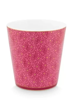 Clearance Pip Studio Oriental Flower Festival Set/4 Tassen Dunkel Rosa