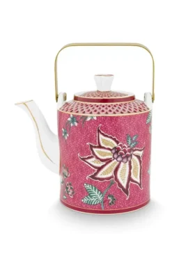 Discount Pip Studio Oriental Flower Festival Teekanne Dunkel Medium Rosa