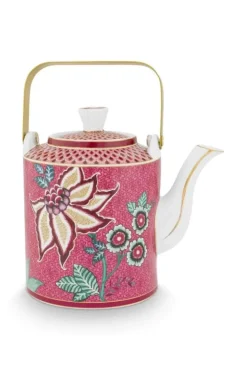 Discount Pip Studio Oriental Flower Festival Teekanne Dunkel Medium Rosa