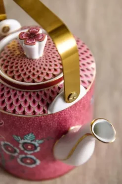 Discount Pip Studio Oriental Flower Festival Teekanne Dunkel Medium Rosa