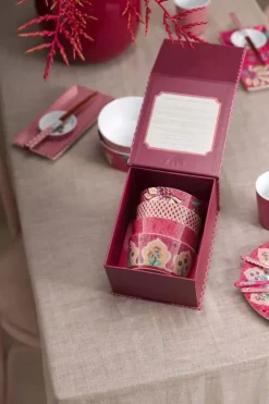 Hot Pip Studio Oriental Flower Festival Set/4 Schalen Dunkel 12Cm Rosa