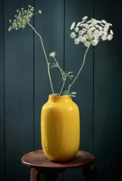 Sale Pip Studio Ovale Metall Vase 30 Cm Gelb