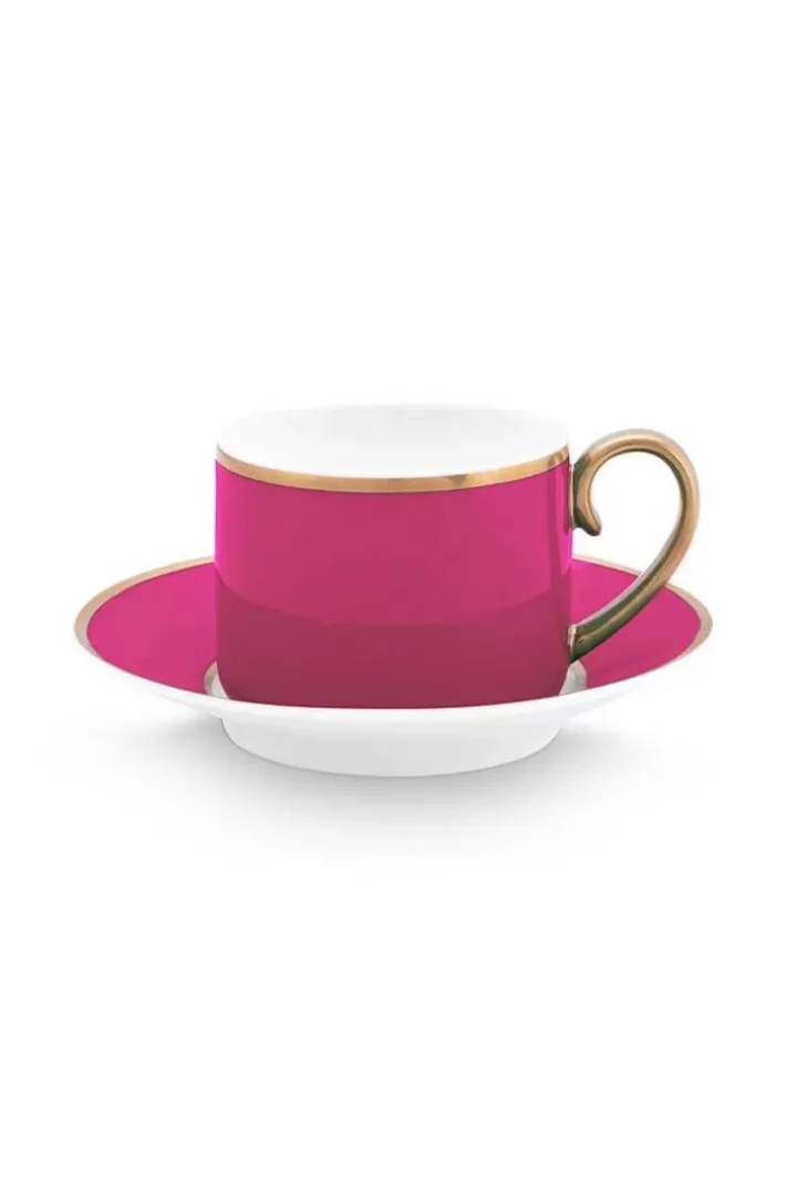 Hot Pip Studio Pip Chique Espresso Tasse & Untertasse Rosa
