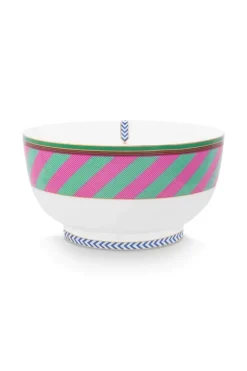 Sale Pip Studio Pip Chique Stripes Schale Rosa/Grun 20.5Cm
