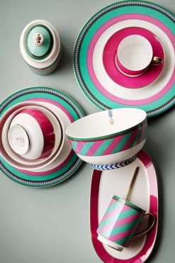 Best Pip Studio Pip Chique Stripes Schale Rosa/Grun 18Cm