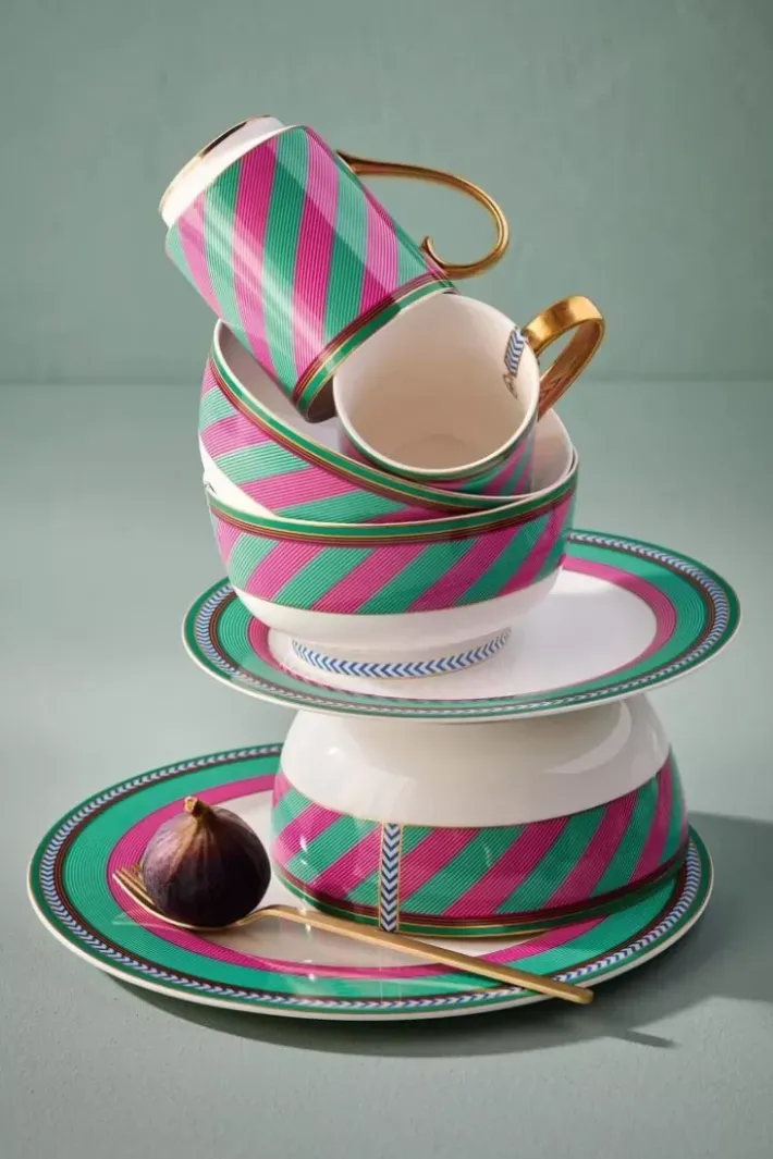 Online Pip Studio Pip Chique Stripes Tasse Gross Rosa/Grun 350Ml