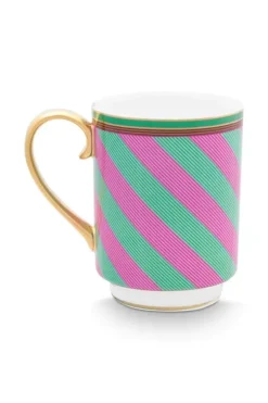 Online Pip Studio Pip Chique Stripes Tasse Gross Rosa/Grun 350Ml