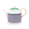 Outlet Pip Studio Pip Chique Stripes Teekanne Gross Rosa/Grun