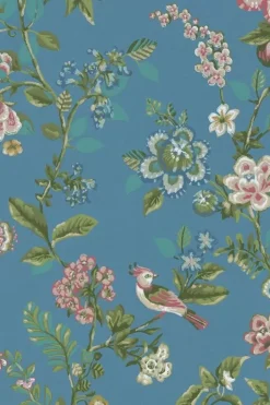 Hot Pip Studio Botanical Print Vliestapete Hell Blau