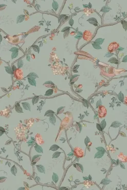 New Pip Studio Good Nightingale Vliestapete Hellblau/ Grau