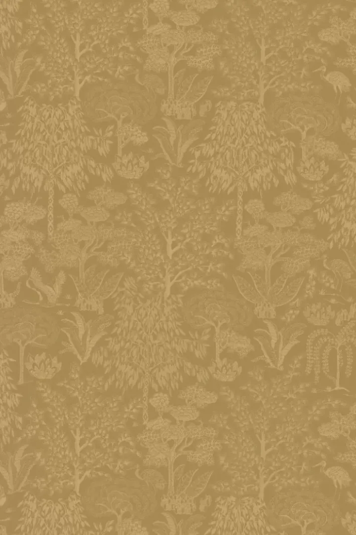 Pip Studio Origami Tree Vliestapete Ocker/Gold Gelb