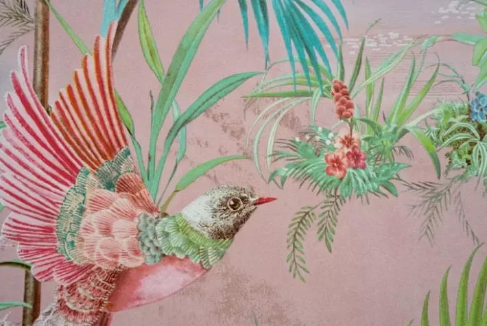 Clearance Pip Studio Palm Scene Vliestapete Rosa