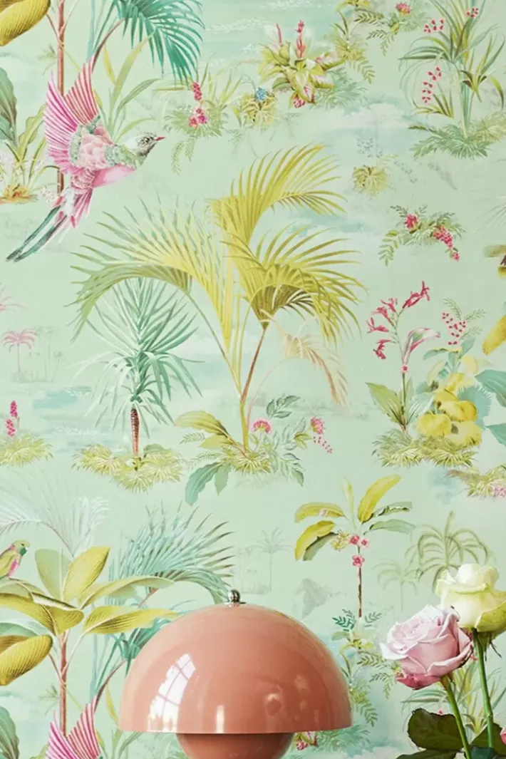 Best Pip Studio Palm Scene Vliestapete Grun