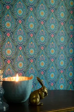 Hot Pip Studio Raindrops Vliestapete Dunkel Blau