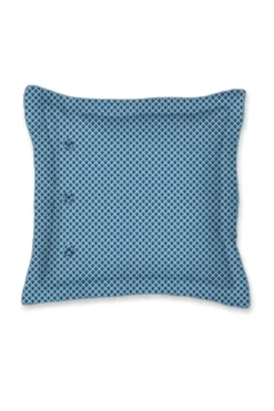 New Pip Studio Quadratisches Zierkissen Kawai Flower Blau