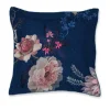Pip Studio Quadratisches Zierkissen Tokyo Bouquet Dunkel Blau