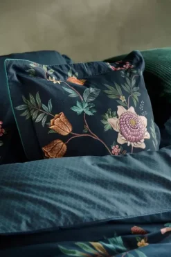 Pip Studio Quadratisches Zierkissen Il Paradiso Dunkelblau