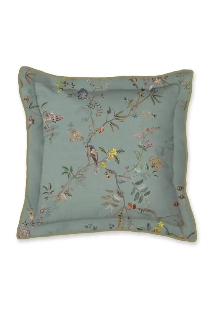 Pip Studio Quadratisches Zierkissen Autunno Hell Blau