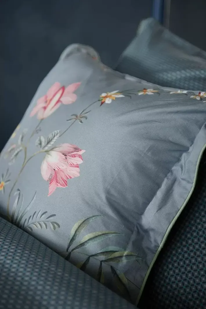 Discount Pip Studio Quadratisches Zierkissen Fleur Grandeur Blau