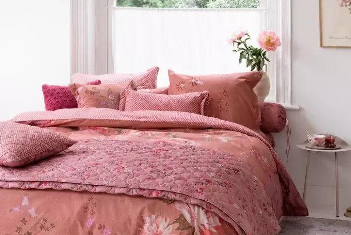 Online Pip Studio Quadratisches Zierkissen Tokyo Bouquet /Terra Rosa