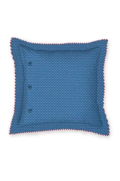 Outlet Pip Studio Quadratisches Zierkissen Flower Festival Dunkel Blau