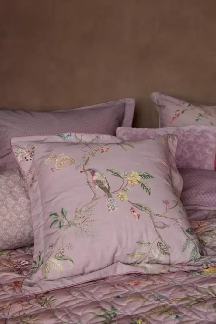 Hot Pip Studio Quadratisches Zierkissen Autunno Lila Violett