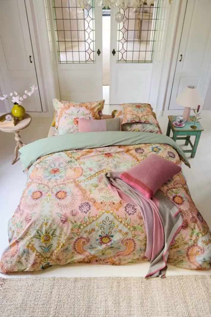 Discount Pip Studio Quadratisches Zierkissen Saluti Grandi Pastell Rosa