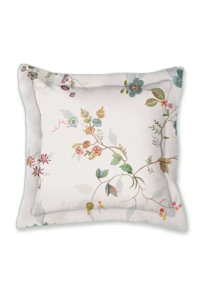 Online Pip Studio Quadratisches Zierkissen Kawai Flower S Weis