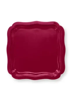 Pip Studio Rechteckig Schale Emailliert Dunkel Rosa