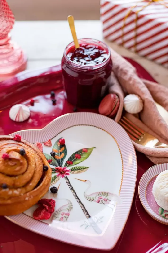 Pip Studio Rechteckig Schale Emailliert Dunkel Rosa