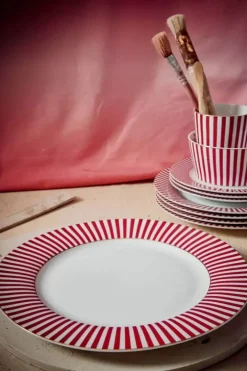 New Pip Studio Royal Stripes Essteller Dunkel 26.5Cm Rosa