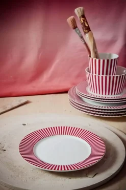 Discount Pip Studio Royal Stripes Gebäckteller Dunkel 17Cm Rosa